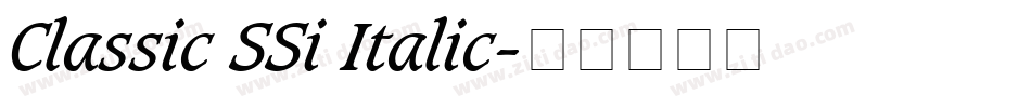 Classic SSi Italic字体转换